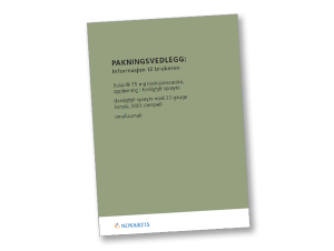 Xoliar Pakningsvedlegg 75 mg sprøyte